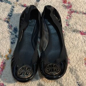 🌟Tory Burch Black  Leather Ballet Flats✨✨